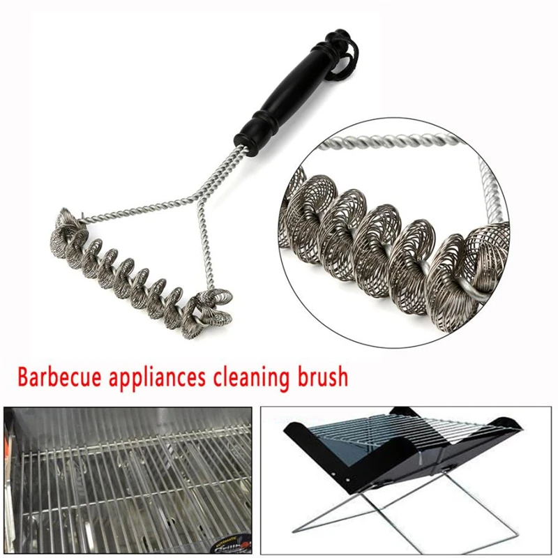  Safety Cleaning Barbecue Brush Wire Barbecue BBQ Brush 100% rust-proof Practical Wear-resistant Durable Tool C0413#30          06