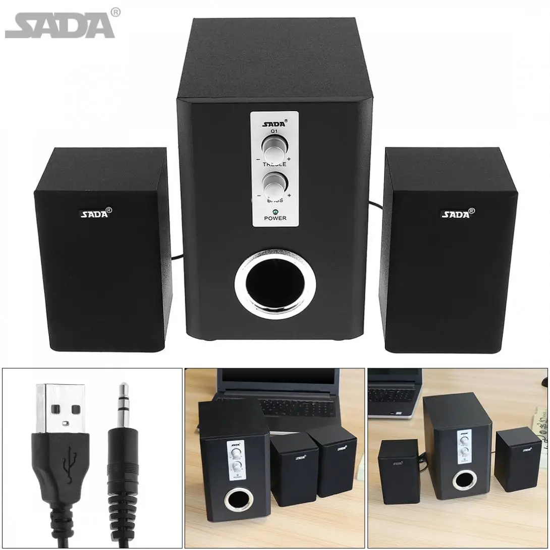 SADA Q1 Wireless Bluetooth 2.1 3 Canale Combination Wooden Subwoofer Speaker Column Computer Speaker with TF USB Support TF Card SADA Q1 Wireless Bluetooth 2.1 3 Canale Combination Wooden Subwoofer Speaker Column Computer Speaker with TF USB Support TF Card