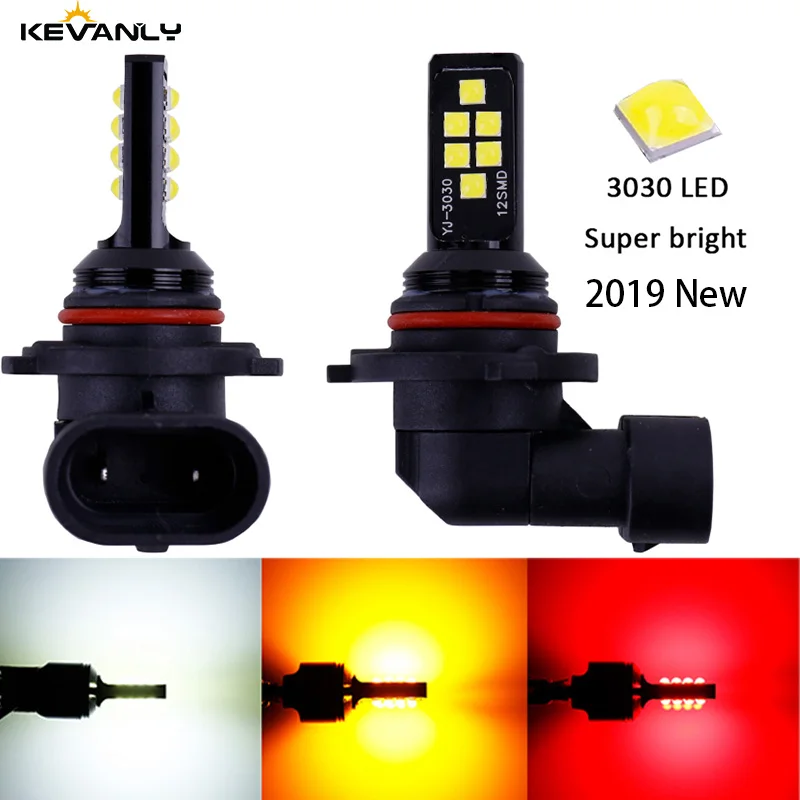 

2pcs 9005 HB3 LED 9006 HB4 LED Bulbs Car Fog Lights Driving High Power 12smd 3030 led Tail Lamp Car Light parking 12v Auto 6000K