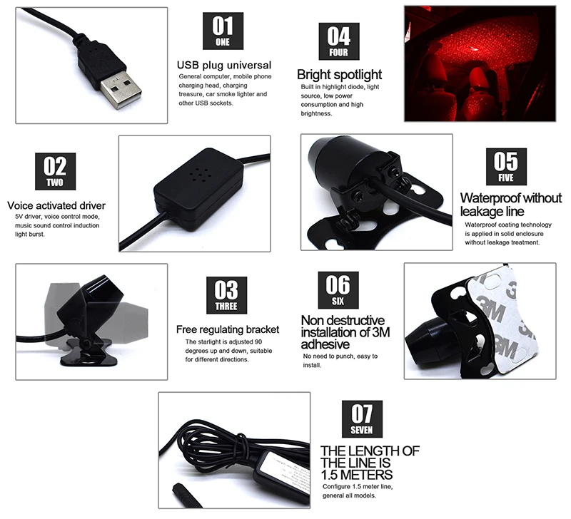 سيارة التصميم لاسلكية عن بعد/الموسيقى/التحكم الصوتي الداخلية الديكور ضوء USB التوصيل LED جو حزب جهاز عرض ليزر مصباح سيارة التصميم لاسلكية عن بعد/الموسيقى/التحكم الصوتي الداخلية الديكور ضوء USB التوصيل LED جو حزب جهاز عرض ليزر مصباح