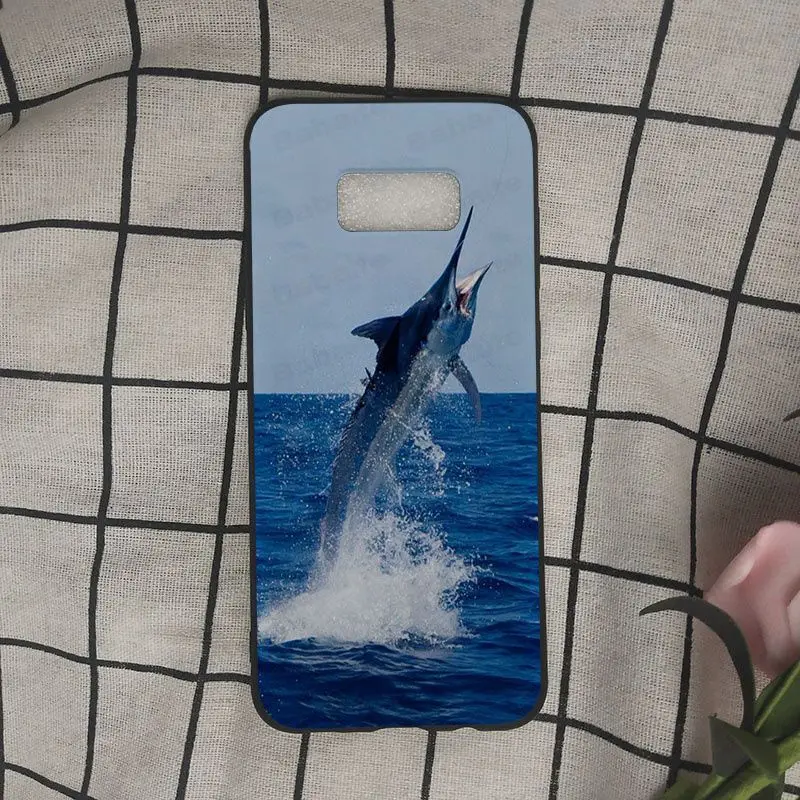blue marlin fish jumping