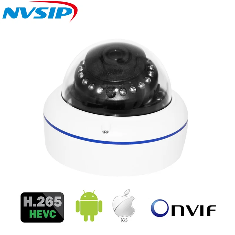 H265 IP камера HD Onvif 1080P 2MP 3MP 5MP Антивандальная купольная ip наблюдения 48V POE|Камеры