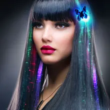 2 шт./компл. светодиодный светодиодные светящиеся волосы косички Ed косички женские аксессуары для волос косичка Светящиеся Волосы для наращивания парик вечерние волосы косички