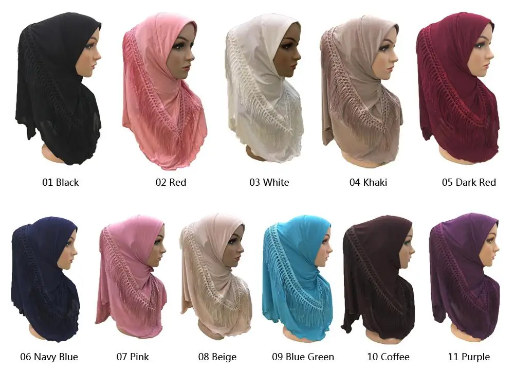 Одна деталь хиджаб Амира шарф для женщин-мусульманок головных уборов хиджаб мусульманский шарф Обёрточная бумага арабских шапочка для