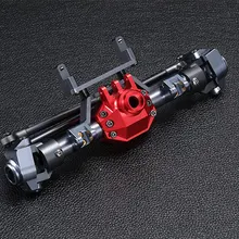 1/10 rc SCX10 в сборе Передний мост(красный/серый) для постоянного тока алмаз AX90047 AX90046 металлическая ось maebashi scx10 90028 AX90035