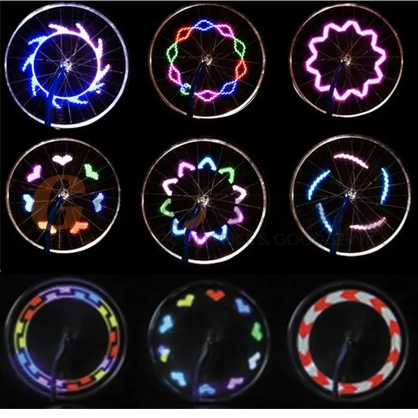 

14 LED Motorcycle Cycling Bicycle Bike Wheel Signal Tire Spoke Light 30 Changes