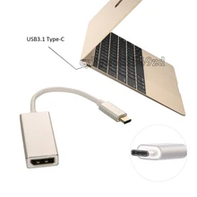 USB 3,1 type-C адаптер для дисплея кабель Поддержка 4 K выход алюминиевый корпус USB-C DP женский для нового vga кабель