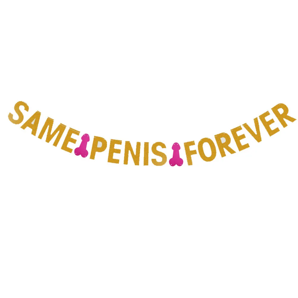 1Pc Same Penis Forever Banner Girls Night Out Bridal Shower Garland Bachelorette Party Decor Supplies | Дом и сад