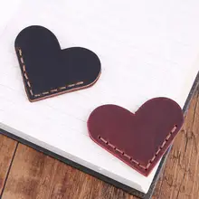 В форме сердца Закладка ручной работы кожа для чтения маркировка АКСЕССУАРЫ УГЛОВАЯ страница производитель подарок для чтения книг любовник учитель