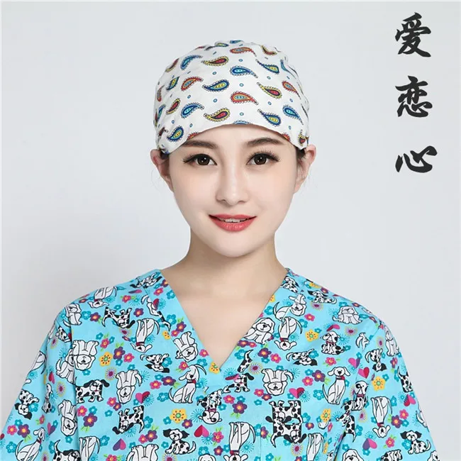 AiLianxin-Женские хирургические шапки, используемые для doctorsnurses, шапки и шапочки для медсестры хлопок - Цвет: 14