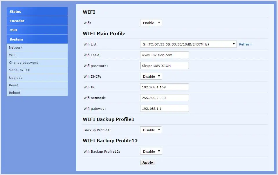 H.265/HEVC H.264/AVC SDI кодировщик Wi-Fi поддержка HD-SDI 3G-SDI поддержка RTMP для прямой трансляции как wowza, fms, youtube, facebook