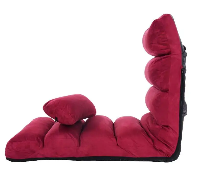 Folding Lazy Sofa Floor Chair Couch Beds Gaming Lounge Chair Adjustable With Pillow Home Linving Ro
