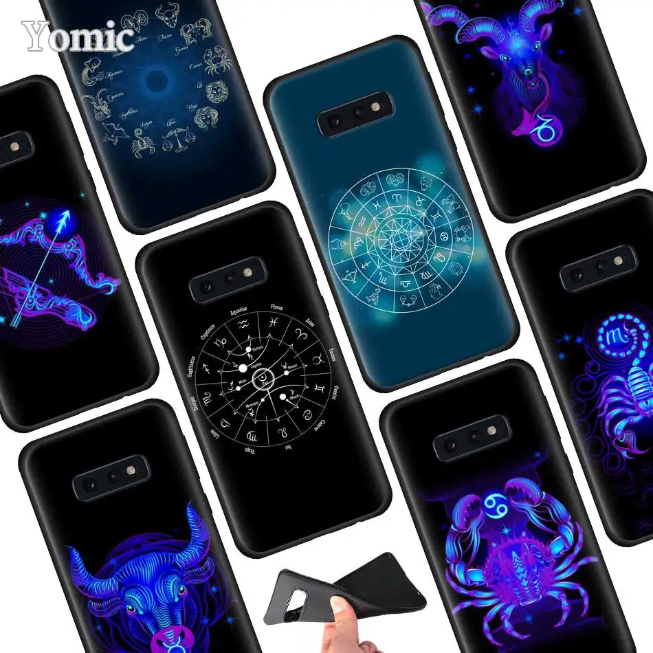 

The Zodiac Back Silicone Phone Case for Samsung Galaxy S10 S10e S8 S9 Plus S7 Edge Note 8 9 M30 M20 Case Cover
