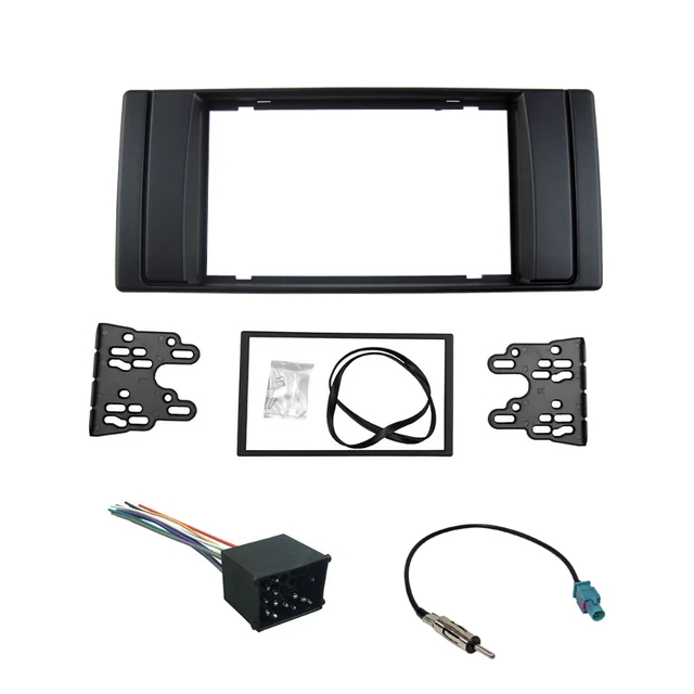 2Din Radio Fascia Plate Harness Antenna for BMW 5 Series ; X5 Dash Kit Install Facia Stereo CD