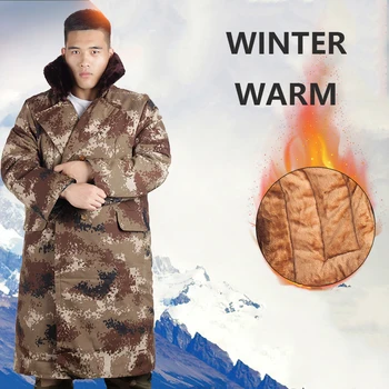 

Men's Thicken Camouflage Army Coat New Winter Fashion Thick Warm Coat European and American Tooling Style Tide Male