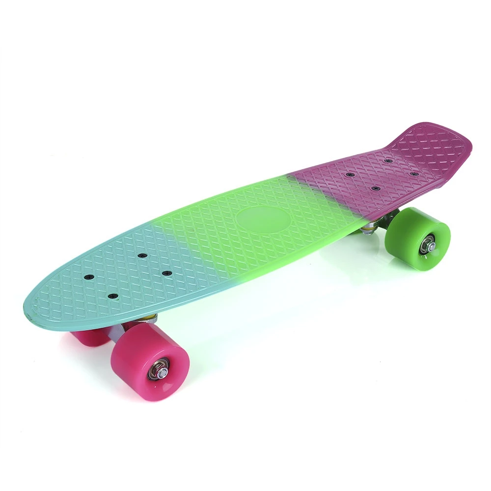

Colourful 22 Inches Fish Skateboard Skateboarding Four-wheel Street Banana Long Skate Board Mini Cruiser Fish for Adult Children