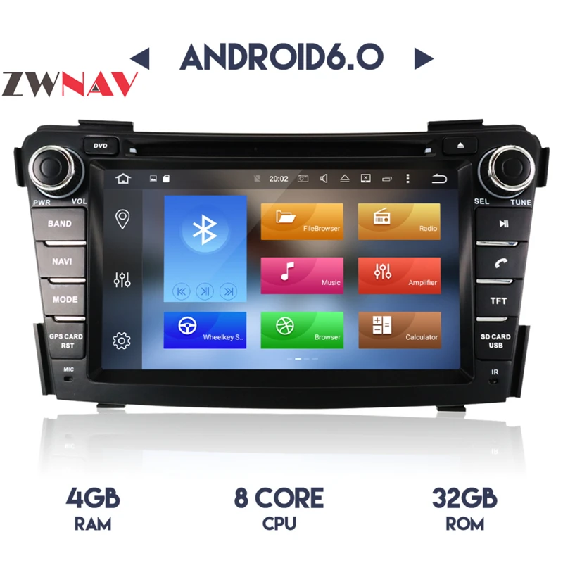Octa Core Android 8,0 RAM 4 GB ROM 32 GB Radio reproductor de DVD del coche de navegación GPS para HYUNDAI I40 2011-2015 GPS mapa gratuito Cámara