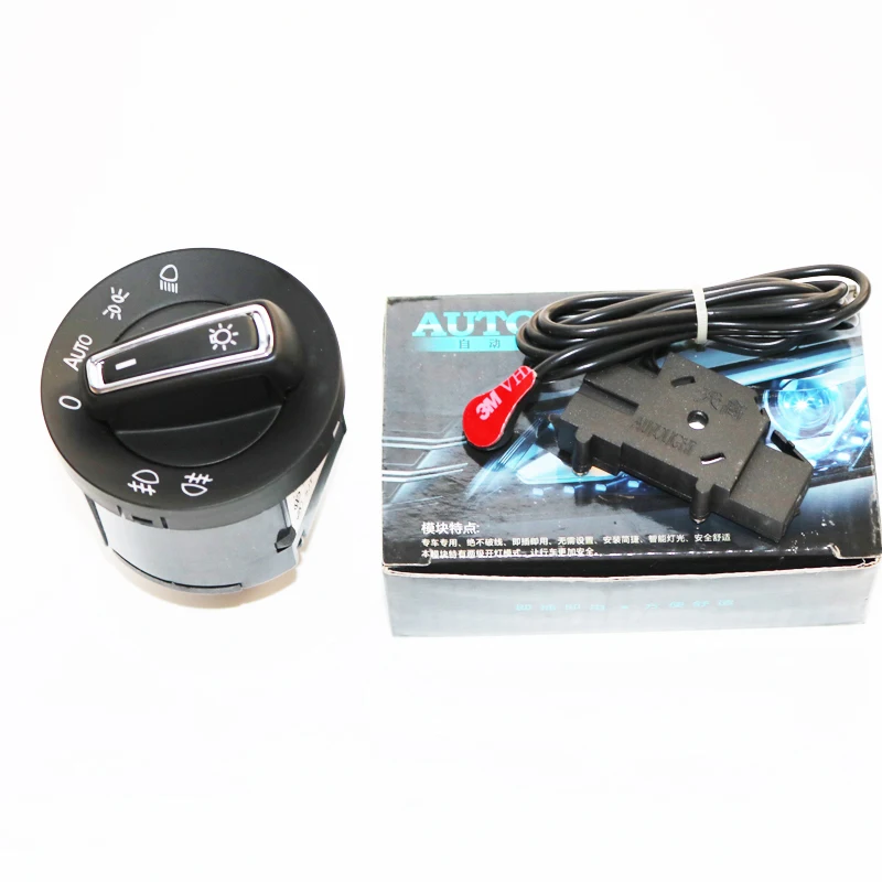 

DAZOO Chrome Auto Headlight Switch+Headlight Switch Sensor for VW Golf 7 MK7 5GG 941 431 D 5GG941431D