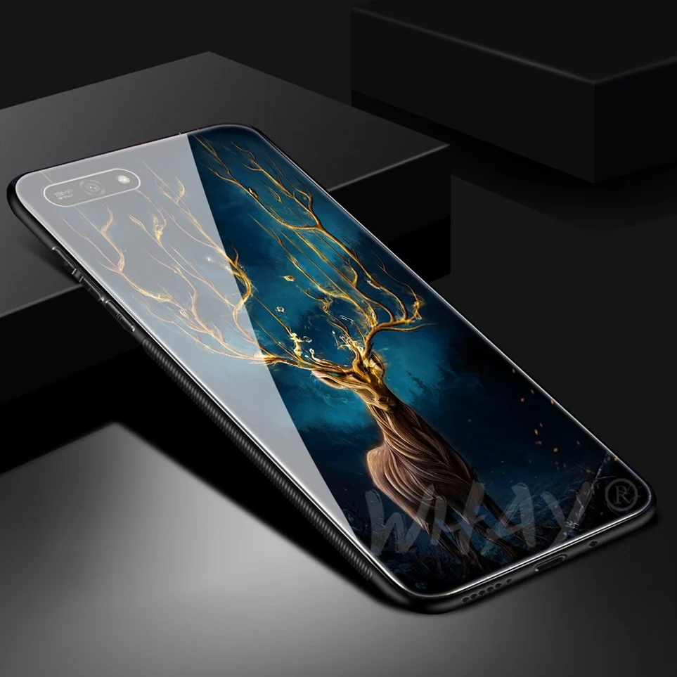 WHaY Glass Case For Huawei Honor 7A Luxury Pattern Coque For P20 Pro P Smart Cover Mate P20 10 Lite Honor 10 9 Lite Y6 2018 Case (10)