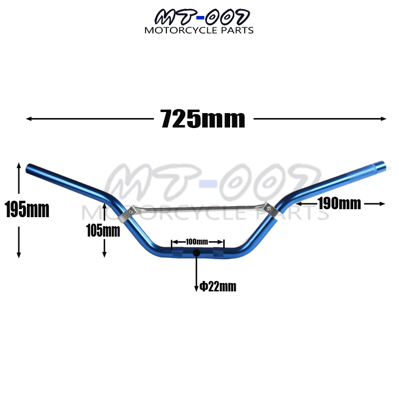 725 мм руль Альфа алюминиевая рукоятка руль для мотоцикла 7/" дюймов 22 мм для дешевого питбайк Байк Новинка