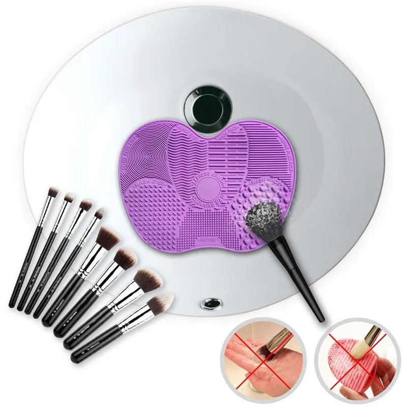 Новейшая силиконовая Кисть для макияжа ручной инструмент|silicone brush clean mat|makeup cleaning