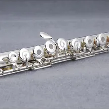 Лучшая японская флейта, перламутровая флейта, PF-505RE, 17 отверстий, стандартная, серебряная, Студенческая, поперечная флейта, обтуратор, ключ C, с Е ключом, бамбуковая флейта