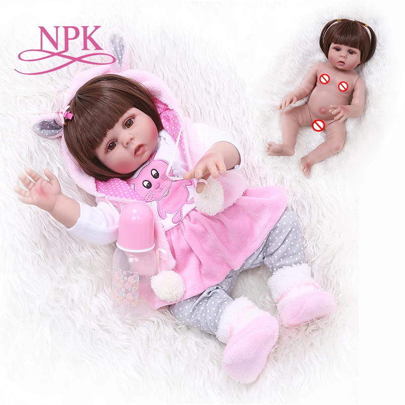 Free Shipping From Brazil Npk 48cm Bebe Reborn Toddler Girl Doll In Pink Rabbit Dress Full Silicone Body Anatomically Correct Dolls Aliexpress Free Shipping From Brazil Npk 48cm Bebe Reborn Toddler Girl Doll In Pink Rabbit Dress Full Silicone Body Anatomically Correct Dolls Aliexpress