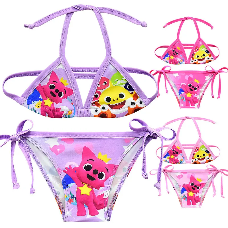 

Babys Summer Clothes 2pcs Swimsuits Toddler Kids Baby Girls Childrens Cartoon Shark Swimsuit Bikini Swimwear Romper Bathing Suit