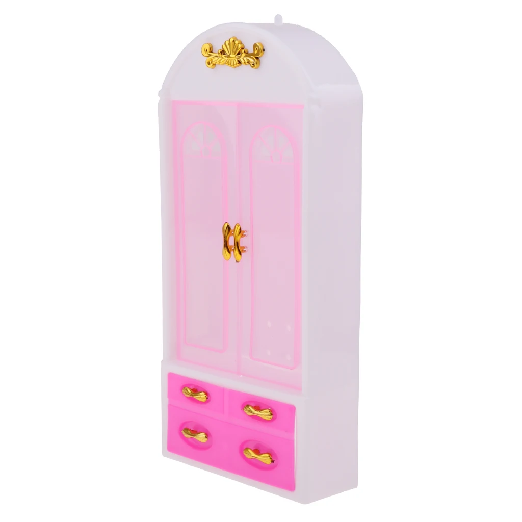 Closet Wardrobe For   Doll House Girls Toy Princess Bedroom Furniture Decoration
