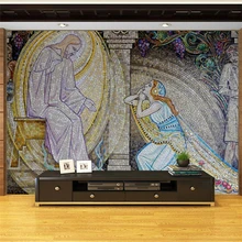 Beibehang Европа и Соединенные Штаты лампа с изображением Иисуса мозаика на заказ Большая фреска обои papel де parede para quarto росписи