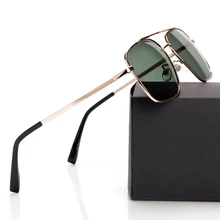 Новинка, мужские солнцезащитные очки, поляризационные, авиационные, Ретро стиль, золотые, квадратные, для вождения, солнцезащитные очки для мужчин, солнцезащитные очки, Gafas De Sol Hombre