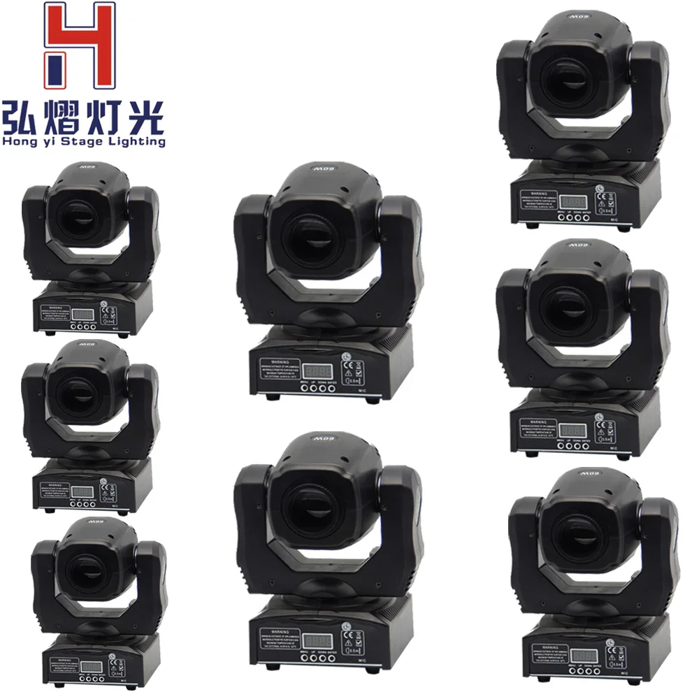 

(8pieces/lot) 60W LED Spot Moving Head Led DMX512 for DJ Wedding Party Live Concert profression stage light