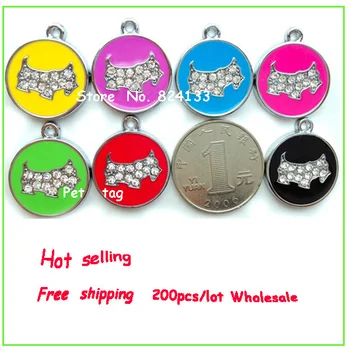 

Free shipping 20.5*2.5mm Rhinestone Pet Jewelry Crystal Dog pendant ,Min 500pcs/lot Hot wholesale