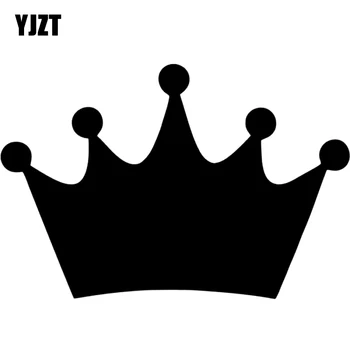 

YJZT 17.8CM*11.9CM Five Round Crown Vinyl Kihei Silver Car Sticker Decal C13-00030