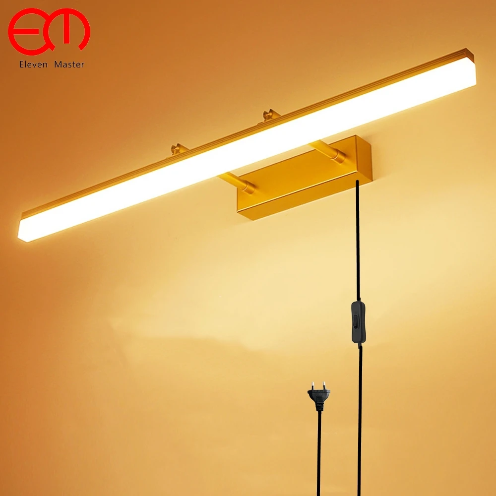 

Mirror light led bathroom mirror cabinet mirror lamp simple modern waterproof anti fog retractable length mirror light KML0015
