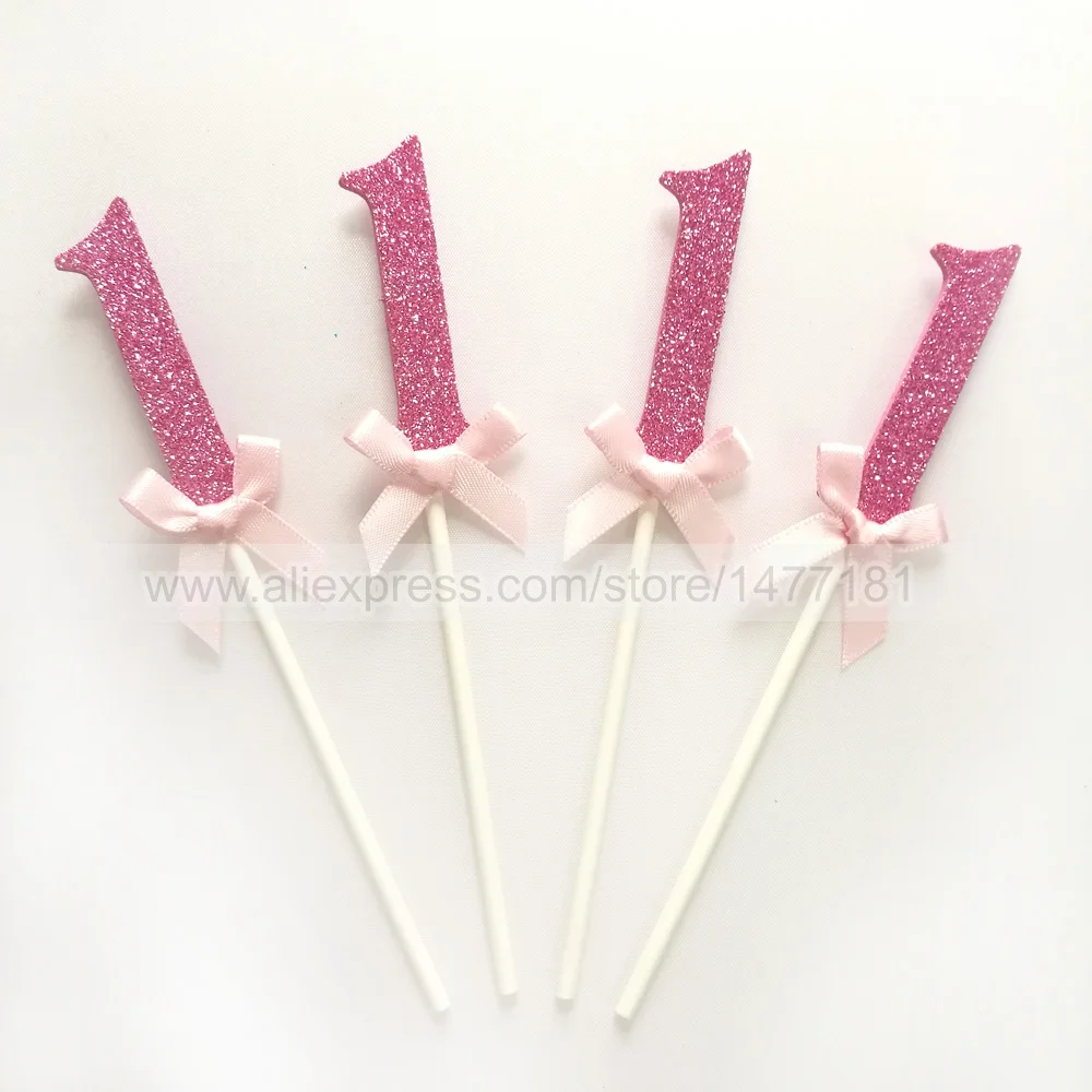 2 Number 1 cupcake picks the first birthday cupcake topper