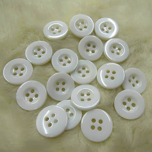 

Бесплатная доставка 100 шт./лот кнопка из смолы белая рабочая одежда общая кнопка 11,5 мм/12,5 мм/15 мм/17,5 мм/20 мм