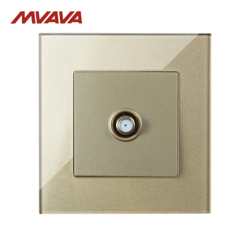 

Manufacturer,MVAVA Satellite TV Receptacle Smart Home Hotel Luxury Crystal Cable Satellite Television Wall Socket Free Shipping
