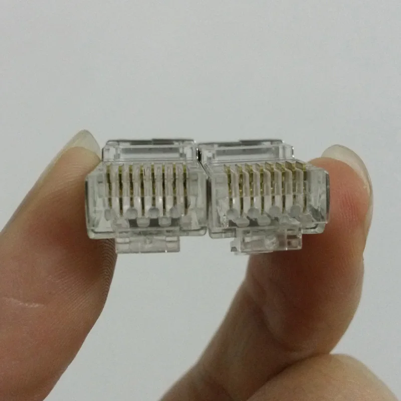 

50pcs RJ45 Cat6 Cat6a Shield Shielding Networks Connectors Plug Terminals for Modem Cable Adapter _WK
