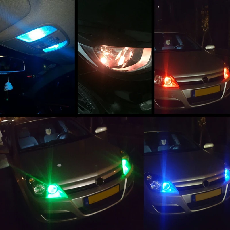 2 шт. 5050 SMD T10 RGB светодиодная Стробоскопическая Лампа 194 168 w5w клиновидная лампа