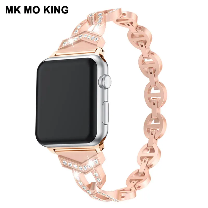 VO drilling ремешок из нержавеющей стали для Cartier apple iphone Мужские x iwatch 1 2 3 4 38 44 мм женские часы Смарт-браслет