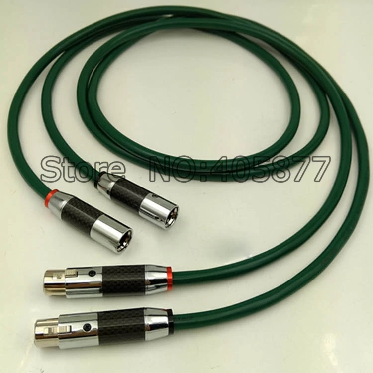 Пара 1 м OCC проводник XLR сбалансированный аудиокабель с углеродным волокном Plug HIFI