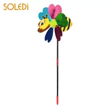 Пчела мельница ветра счетчик 3D Пластик Цвет Случайный Сад газон открытый игрушка дома Jardin украшения сада Перевозка груза падения