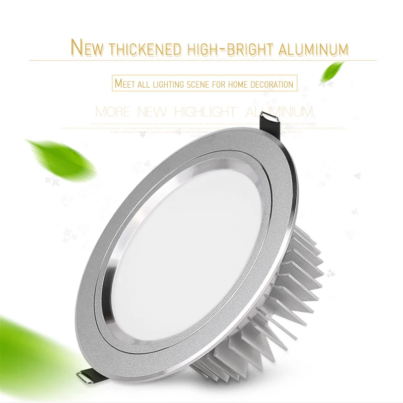 

1Pcs 3W 5w 7W 12W 110V / 220V LED Ceiling Downlight Recessed LED Wall lamp Spot light With LED Driver For Home Lighting