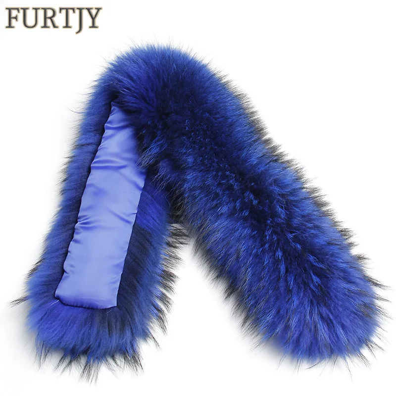 

Real Fur Scarf Jacket Fur Collar Women Winter Coat Fur Scarves Luxury Raccoon Fur Winter Warm Neck Warmers