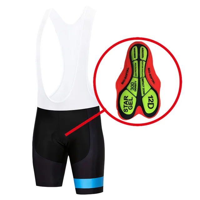 

Pro 12D Padded Coolmax Gel Cycling Bib Pants 100% Lycra Ciclismo Pantalones MTB Bicycle Racing Trousers