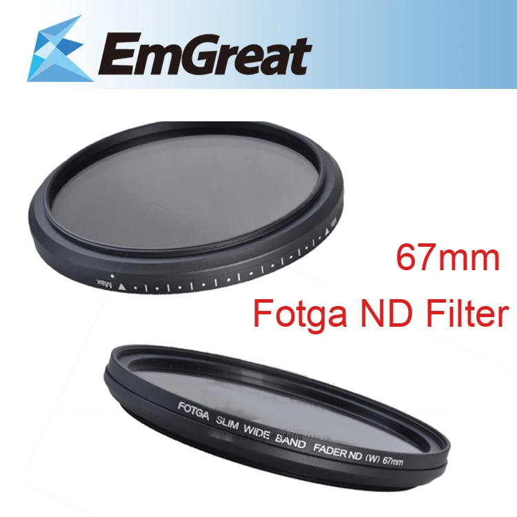 Original Fotga 67mm Slim Fader ND Filter Lens Protector Variable Neutral Density ND2 to ND400 For Canon Nikon Camera Lens 013994