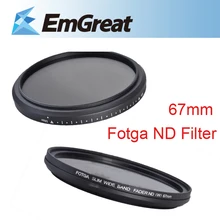 Original Fotga 67mm Delgado Fader ND Variable Filtro Protector de Lente Densidad Neutral ND2 a ND400 Para Canon Nikon Lente de La Cámara 013994