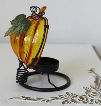 

Special European style, crystal elegant, pumpkin Candlestick, candlelight dinner, mini touch gift