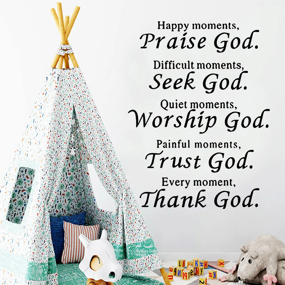 

Colorful God sentences Home Decoration Accessories For Kids Room Living Room Home Decor Removable Mural